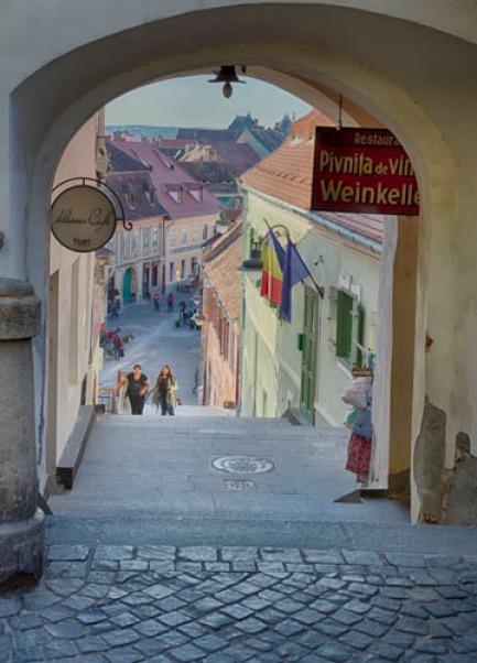 Sibiu, Romania, historic center.